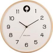 Karlsson - Wandklok Natural Cuckoo - Wit- Ø31,5cm