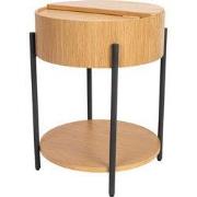 Zuiver Slides Bijzettafel Rond met opbergvak 45 cm Hout