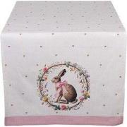 Clayre & Eef Tafelloper 50x140 cm Beige Katoen