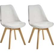 DAKOTA II - Eetkamerstoel - Gebroken wit - Polyester