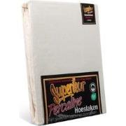 Superieur Hoeslaken - 180x210/220 cm - Crème - 100% katoen