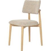 Eetkamerstoel Taupe - Naturel Eikenhout - 52x47x81cm - Nova - Set van ...