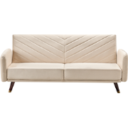 SENJA  - Slaapbank 3-zits - Beige - Fluweel