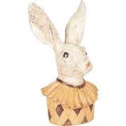 Clayre & Eef Beeld Konijn 24 cm Beige Geel Polyresin