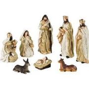 Kerstgroep poly 8 figuren multi 8st