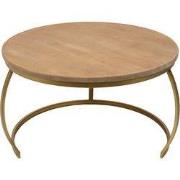 Clayre & Eef Bijzettafel Ø 62x37 cm Bruin IJzer