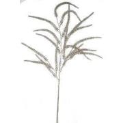 Kunst kattenstaart tak zilver, 90 cm