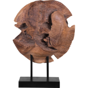 PLAICE FISH - Decofiguur - Lichte houtkleur - Teakhout