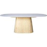 Eettafel Wit Keramiek/Naturel - 200x90x75cm - Madia