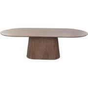 Eettafel Ovaal Donkerbruin Hout - 240x110x76cm - Salvador