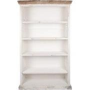 Clayre & Eef Boekenkast Verstelbare Planken 116x36x195 cm Wit Hout
