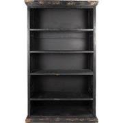 Clayre & Eef Boekenkast Verstelbare Planken 116x36x195 cm Zwart Hout