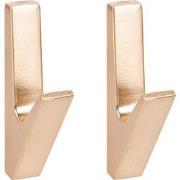 QUVIO Wandkapstok - Metaal - Goud - Set van 2