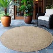 Solid Tuin - Rond Buitenkleed - Indoor & Outdoor - Laagpolig Effen - B...