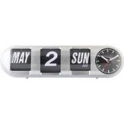 Wandklok Tube Flip - Zilver - 38x10x13.5cm