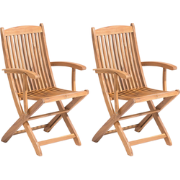 MAUI  - Tuinstoel set van 2 - Lichtbruin - Acaciahout