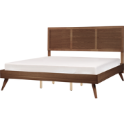 ISTRES  - Tweepersoonsbed - Donkere houtkleur - 180 x 200 cm - MDF