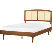 VARZY  - Bed - Lichtbruin - 140 x 200 cm - Rubberhout