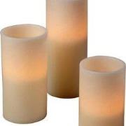 Led Kaars - Kunst kaars - Stomp - Excl batterijen - 16 x 10 cm - Ivoor...