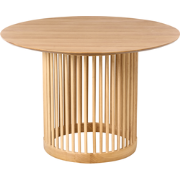 BOYLE - Eettafel - Lichtbruin - ø 110 cm - Eikenfineer