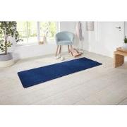 Loper Laagpolig Effen Uni Vloerkleed - Nasty - Donkerblauw - 80x200 cm