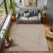 Laagpolig vloerkleed - Gevlochten - Handgeweven Look - Beige - 240x340...