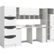 Wasmachineombouwkast –  8-delige badkamerkastset Free 242x195x68 cm in...