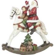 Clayre & Eef Beeld Kerstman 30 cm Rood Wit Kunststof