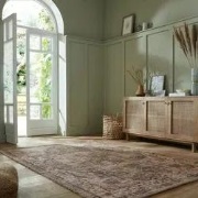 Selena vloerkleed - Laagpolig - Jute Vintage - Groen - 120 X 170 CM