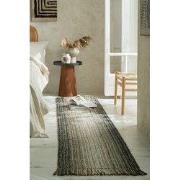 Loper - Jute Ombre Modern Laagpolig - Wol Mix - Handgeweven - Grijs 60...