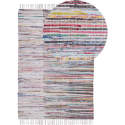 MERSIN - Laagpolig vloerkleed - Fuchsiapaars - 140 x 200 cm - Katoen