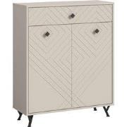 Notes schoenenkast 2 deuren mat beige