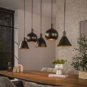 Hoyz Collection - Hanglamp Metallo Mix 5-lichts - Sienna Bruin