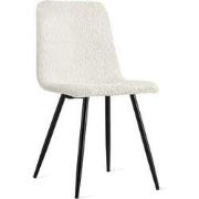 Eetkamerstoel Brasilia Bouclé Ivoor - Eggshell - 50 cm x 84 cm x 62 cm...