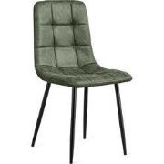 Eetkamerstoel Yerevan Microleder Army - Green - 54 cm x 88 cm x 46 cm