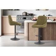 Barkruk 'Sabine' Stof Ote Sea 360 Draaibaar Groen