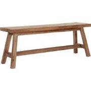 MUST Living Bench Herringbone medium,45x120x32 cm, recycled teakwood