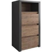 Meubella - Ladekast Monaco - Eiken - Grijs - 50 cm