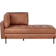 REBAIS - Chaise longue - Goudbruin - Linkszijdig - Kunstleer