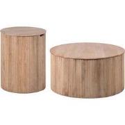 Lewis & Loft Salontafelset Lonne - FSC Mangohout - Naturel - Set van 2