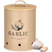 OTIX Knoflookpot - Beige - Knoflook - Bewaarpot - met Deksel - Voorraa...