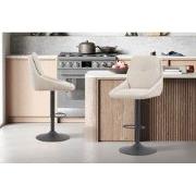 Barkruk 'Sabine' Stof Ote Sea 140 Draaibaar Ecru