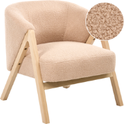 SKEI - Fauteuil - Beige - Bouclé