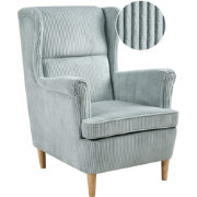 ABSON - Fauteuil - Lichtblauw - Corduroy