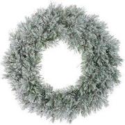 Cashmere krans d63h20cm groen/wit