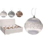 Kerstbal 100 mm kralen 3ass kleuren