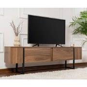 TV Meubel Serenity Walnoot Zwart 180x29.5x50 cm Walnut Black Melamine