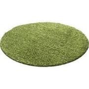 Tapijtenloods Basic Rond Shaggy vloerkleed Groen Hoogpolig- 120 CM RON...