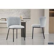 Stoel 'Arthur' Stof Ote Belfast 41 Lichtgrijs - 52 x  x 54 - Textiel