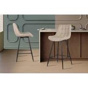 Tellerstoel 'Ariba' Stof Ote Montego 178 Beige/Lichtgrijs - 55 x  x 47